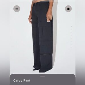 Black Wide Leg Cargo Pants